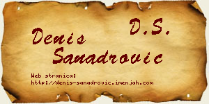 Denis Sanadrović vizit kartica